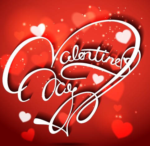 Valentine day valentine Red style background vector background 