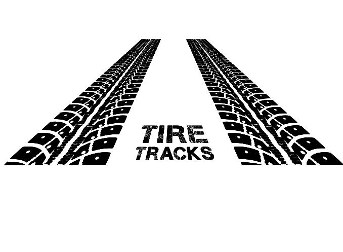 Vector tire tracks backgrounds design 04
