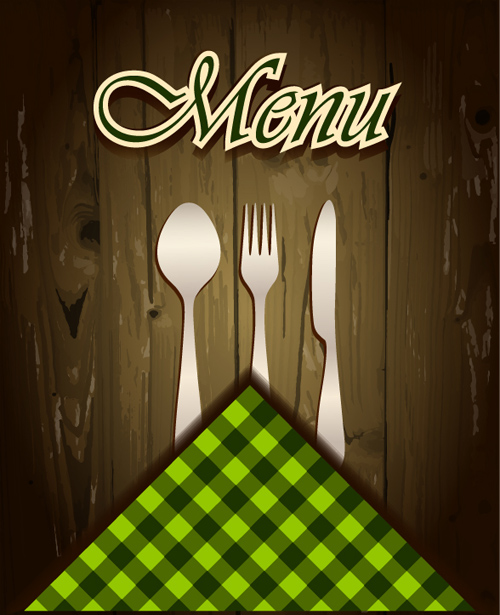 wooden menu cover background 