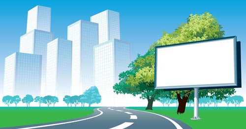 City billboards creative design vector graphics 04