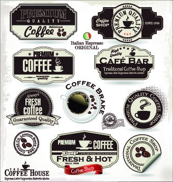 vintage restaurant labels label cafe 