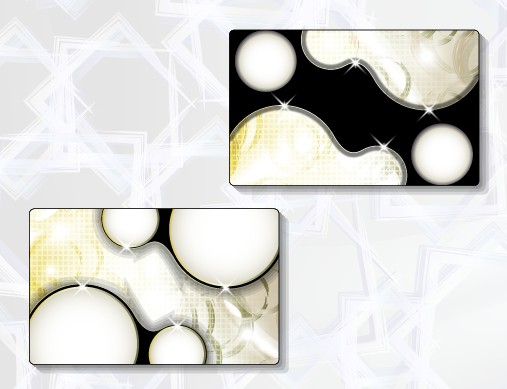Shiny abstract colored cards design vector 03