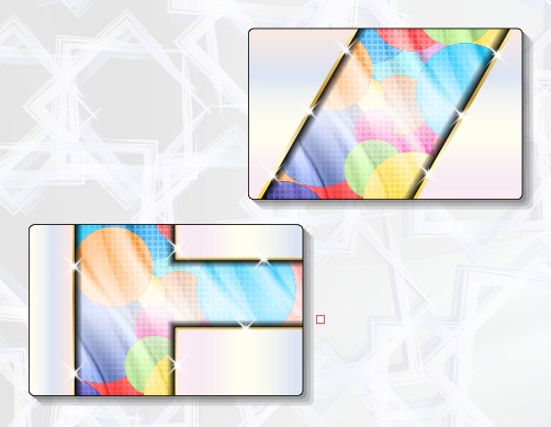 Shiny abstract colored cards design vector 05