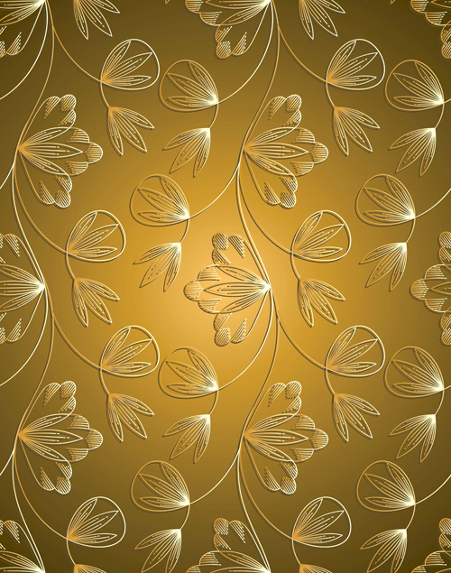 luxurious Floral pattern vector set 01