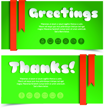 Creative shopping greetings cards vector 05