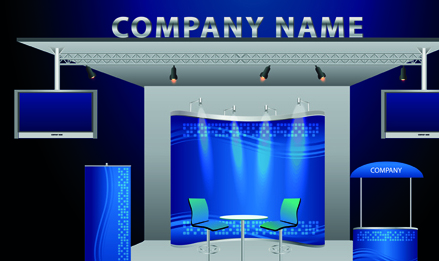 Set of trade exhibition and promotion vector material 04
