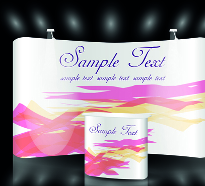 Set of trade exhibition and promotion vector material 05
