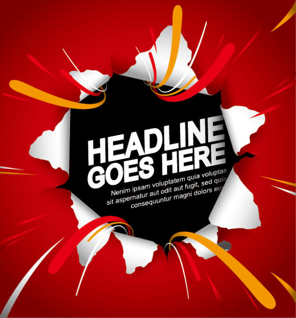 free vector Tear Effect background 03