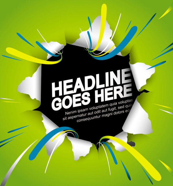 free vector Tear Effect background 04