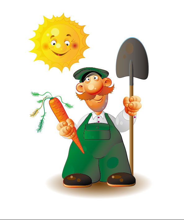 Cartoon personage vector set 03