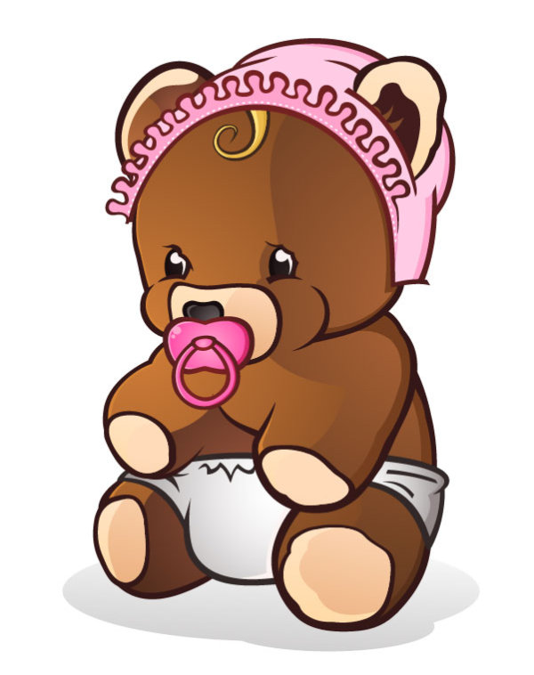 Cute Cartoon Teddy bear vector 02
