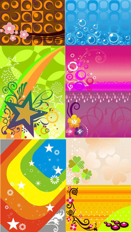 star shading pattern flowers five angle fashion colorful color trends clover bubble background 