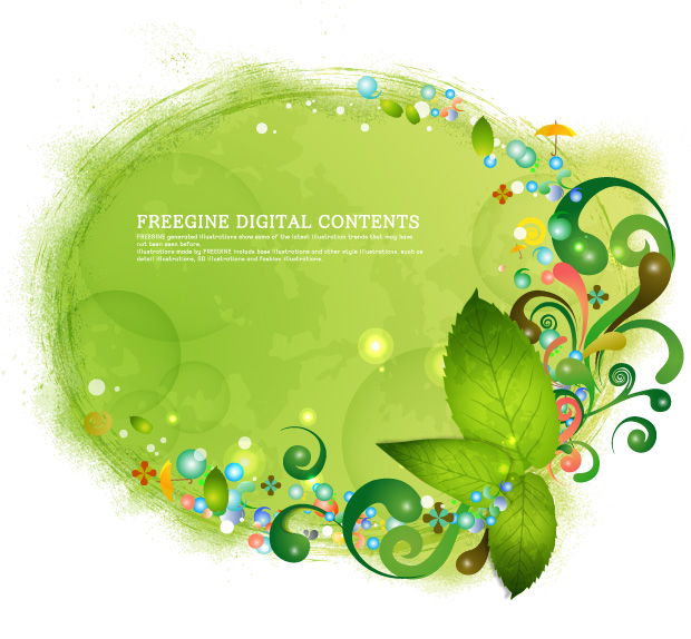 Green decorative pattern background design vector