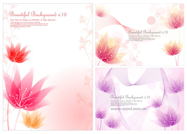 vector material flowers dream background 