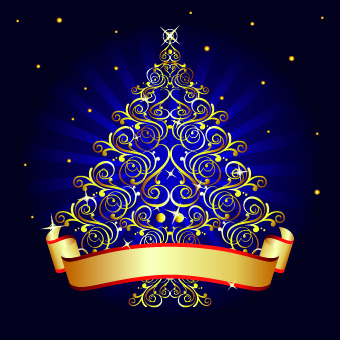 2014 Abstract Christmas tree design vector 03