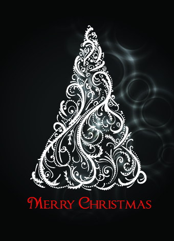 2014 Abstract Christmas tree design vector 05