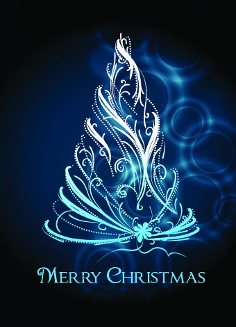 2014 Abstract Christmas tree design vector 07