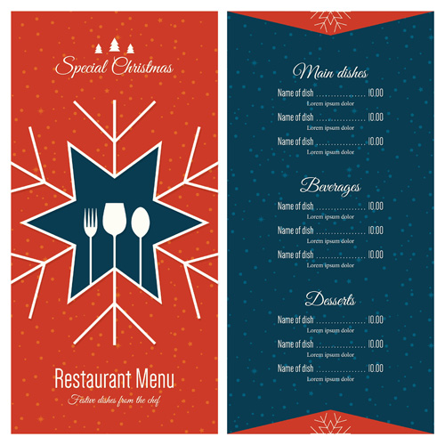 restaurant menu material christmas 2016 