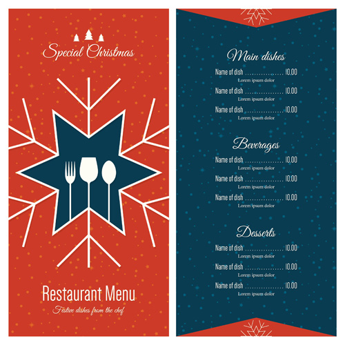 2016 Christmas restaurant menu vector material 03 2016 Christmas restaurant menu vector material 03
