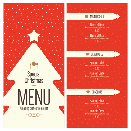 restaurant menu material christmas 2016 