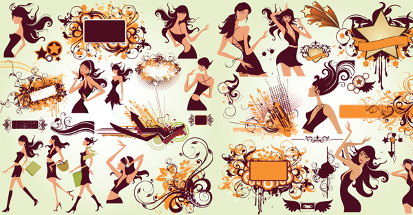Women fashion trend Vector