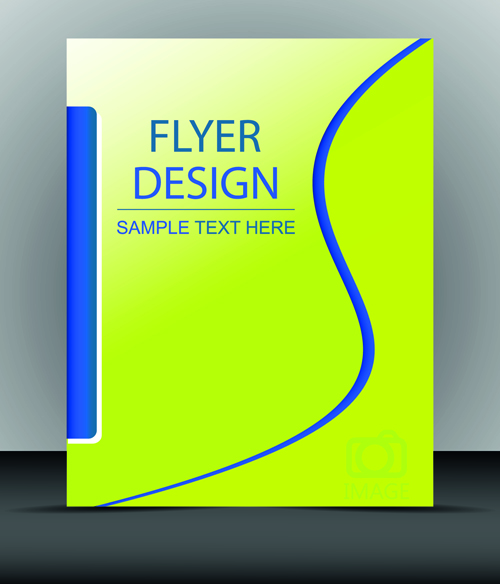 Abstract style magazine or brochure cover vector 01