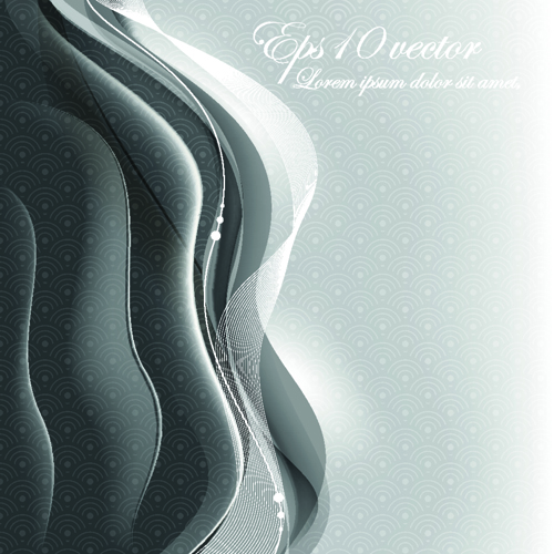 Abstract wave shiny background art vector 03