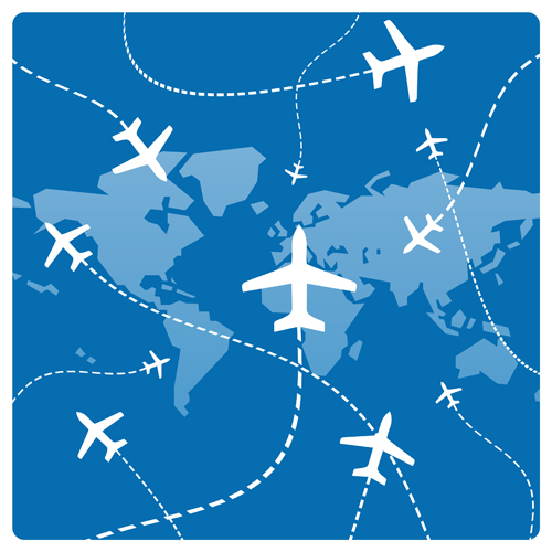 Elements of Airlines background design vector 05