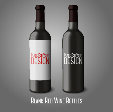red wine bottles blank 