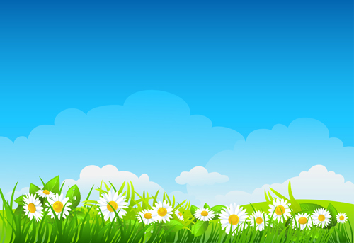 h nature vector background vector 02 Blue sky with nature vector background vector 02