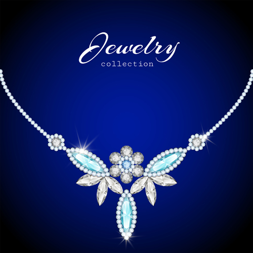 Brilliant jewelry art backgrounds vector set 01