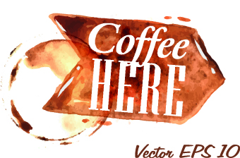 Coffee drawn elements vector 04