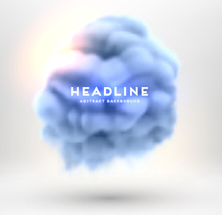 Colored cloud blurs background vectors 01