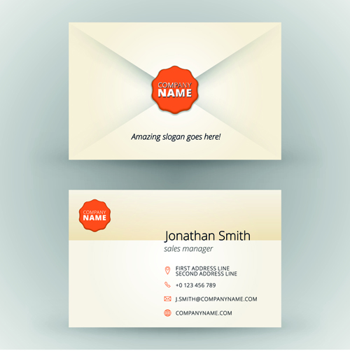 Creative cards business media vector set 01