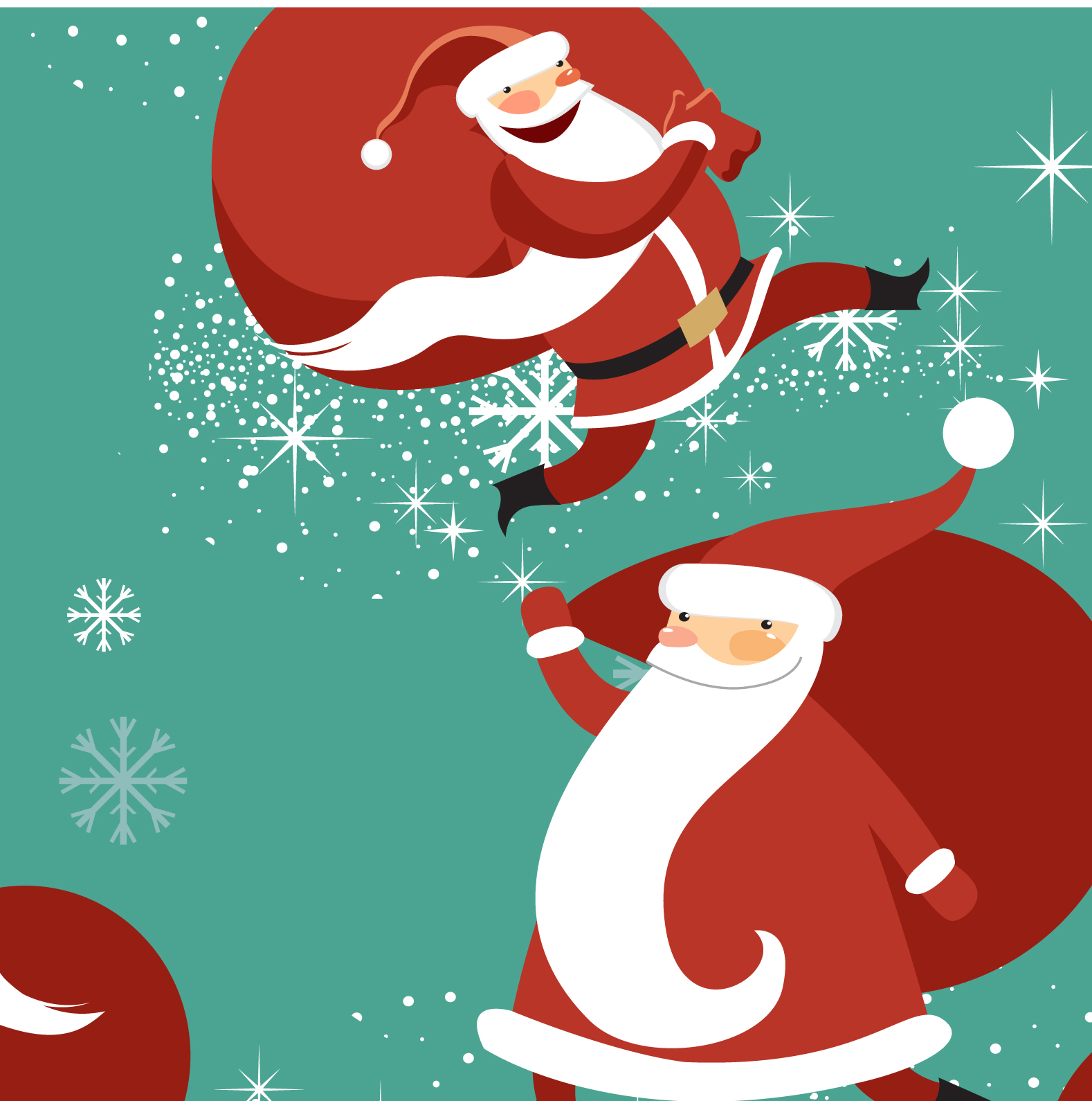 Cute Christmas seamless pattern vector 11