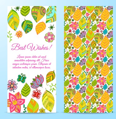 Cute abstract elements banners vectors 02