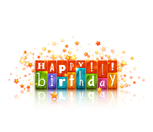 Cute happy birthday cards vector 02