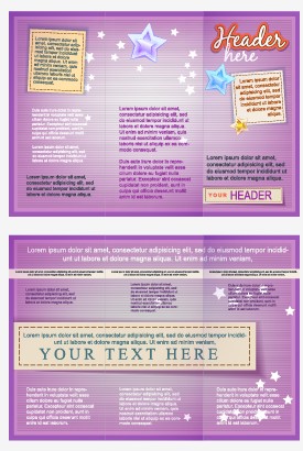 Delicate brochure design template vector 02