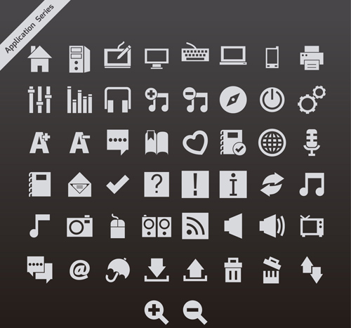 Vector Icon series icons icon gray application 