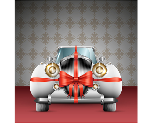 tle= Luxury retro car cool vector 02