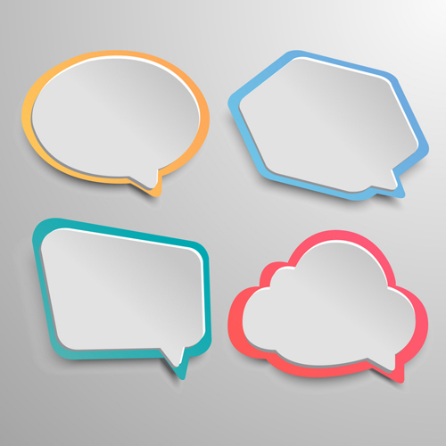 Paper text frames vector material 01