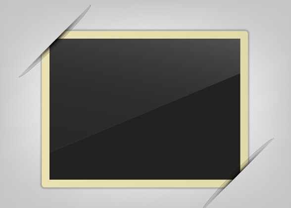 Simple paper photo frame vector