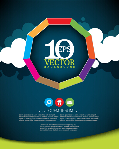 Stylish styles business template vector 01