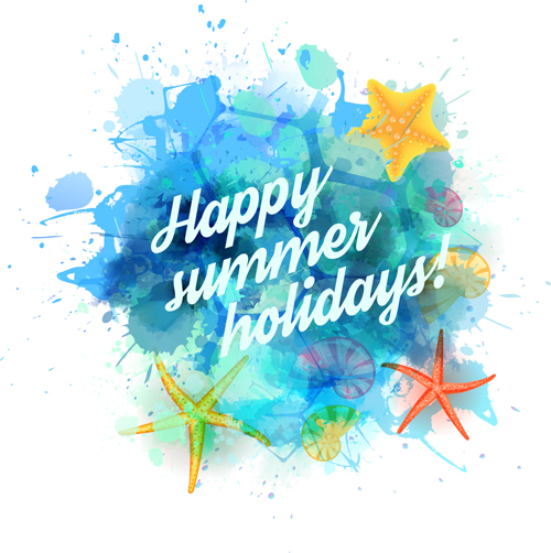 summer holidays holiday elements background vector background 