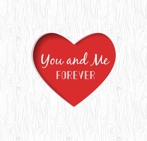 Romantic Valentine hearts vector background art 03