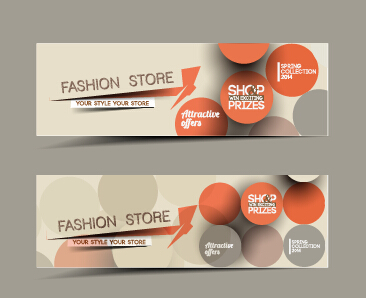 Vector web banners creative design graphics set 03