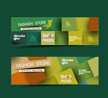 Vector web banners creative design graphics set 08