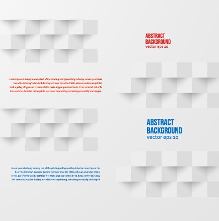 Abstract white square vector background 02
