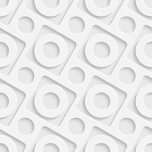 White decorative pattern vector background 02