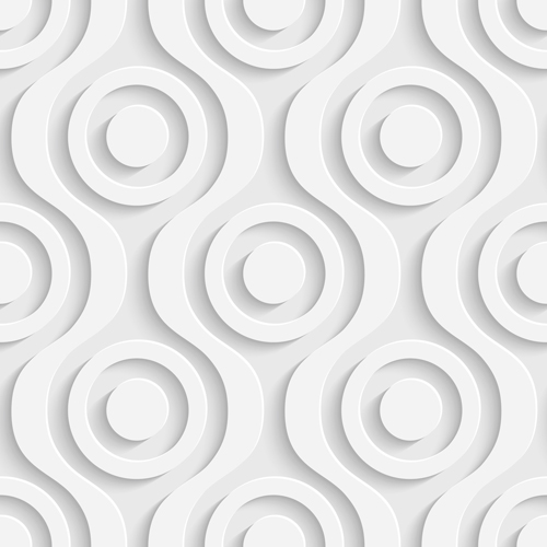 White decorative pattern vector background 03